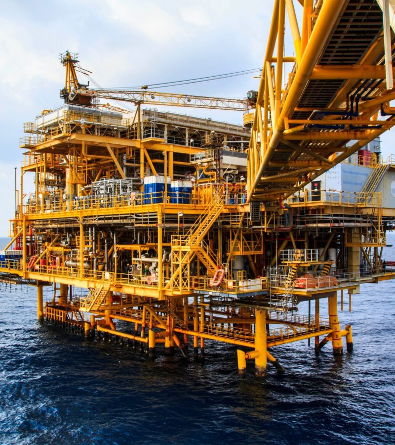 Offshore Industry oil and gas production petroleum pipeline.